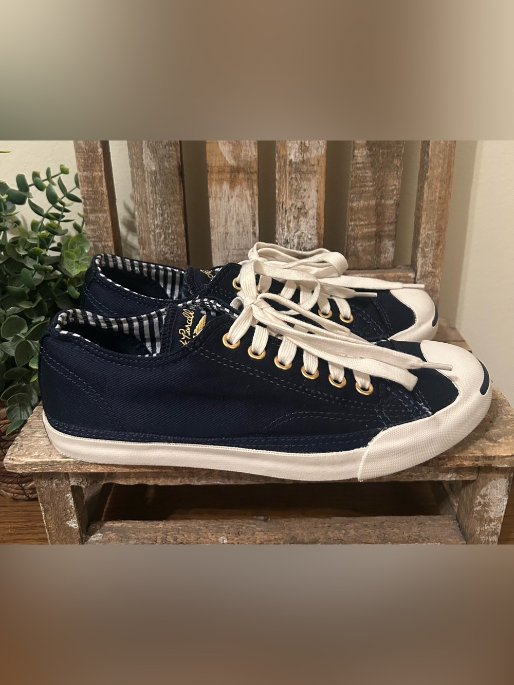 Converse Jack Purcell Womens Size 7 Blue Canvas Sneakers Shoes